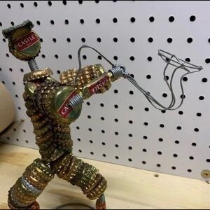 Vintage Beer Bottle Cap Sculpture